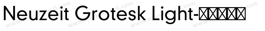 Neuzeit Grotesk Light字体转换